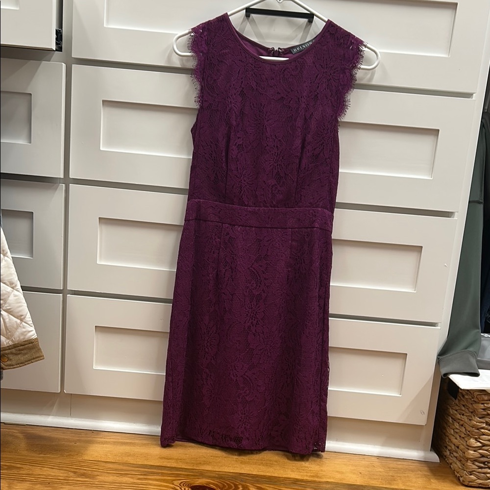 Elegant Purple Lace Dress